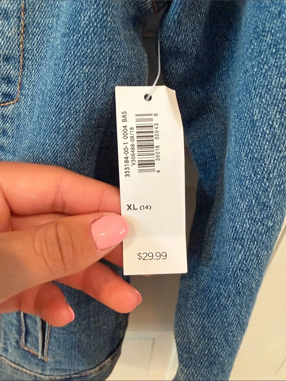 Old Navy Girls Denim / Jean Jacket - Girls XL / 14 Medium Blue